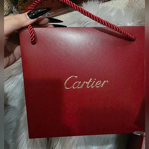 Authentic Cartier Red Jewelry Box & Gift Bag Set - Picture 2 of 7
